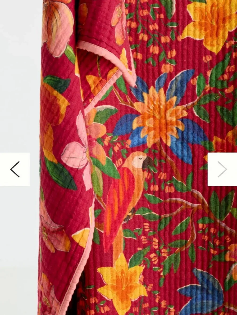 FARM Rio×Anthropologie Cotton Floral Throw Blanket
